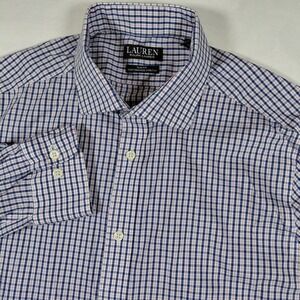 Lauren Ralph Lauren Black Label Mens Large Slim Fit Performance Button Shirt